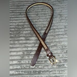 Brown & Straw woven Belt women’s XL